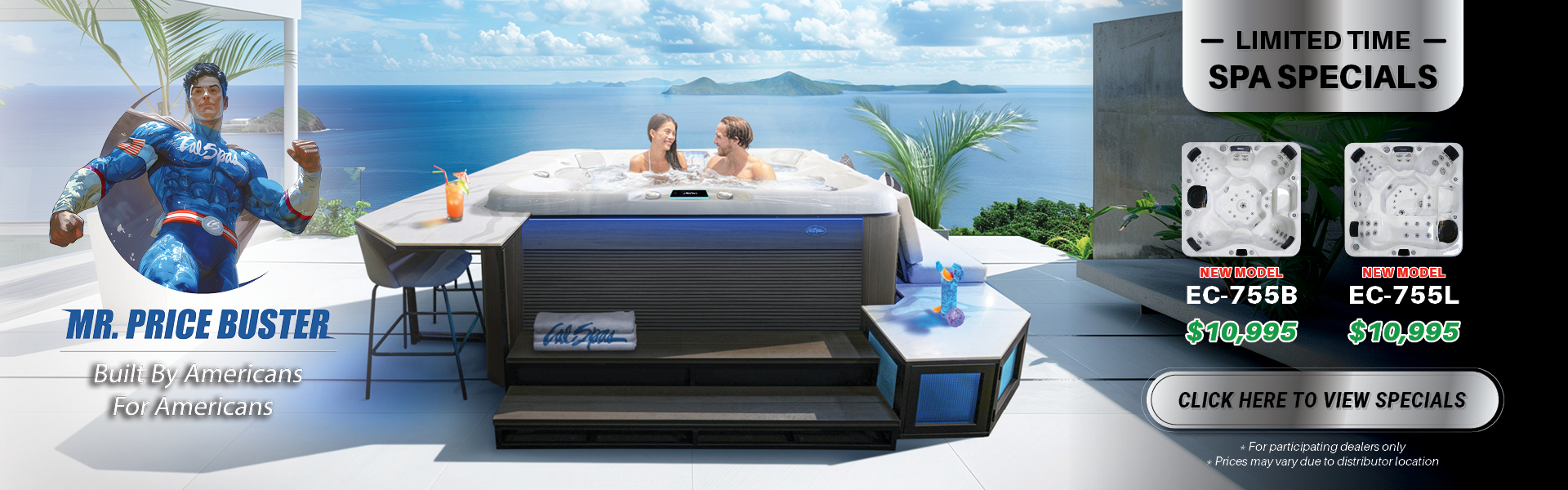 Calspas hot tub being used in a family setting - Malden